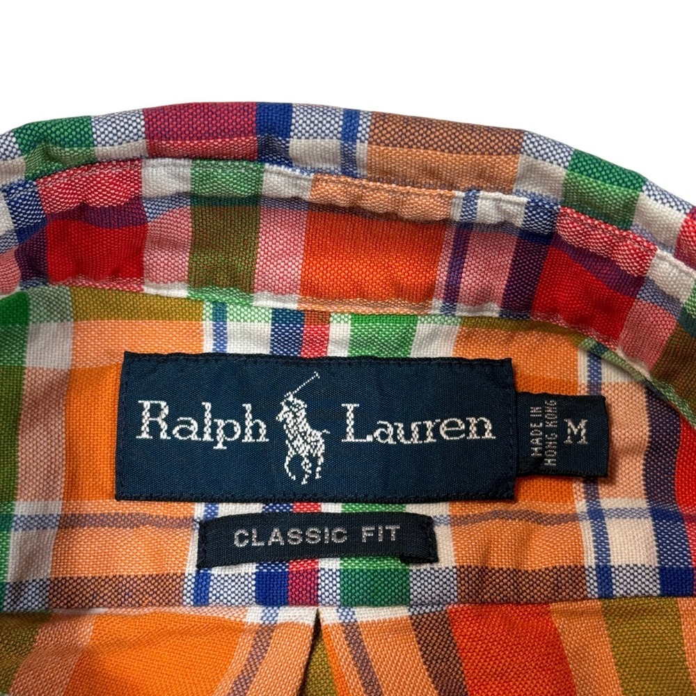 Ralph Lauren Mens Medium Classic Fit Plaid Long Sleeve Button Down Shirt Cotton - Picture 11 of 11